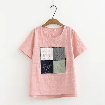 Plus Size Summer Novelty Women T Shirt Harajuku Kawaii Cute Style Cartoon Cat Print T-shirt Short Sleeve O-neck Tops Size
Plus Size Summer Novelty Women T Shirt Harajuku Kawaii Cute Style Cartoon Cat Print T-shirt Short Sleeve O-neck Tops Size