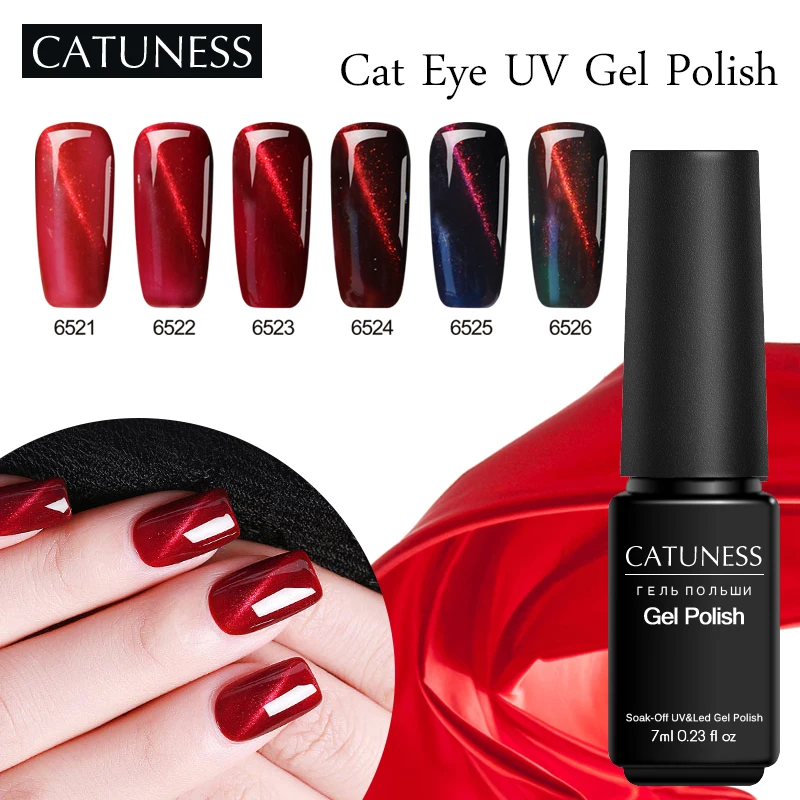 CATUNESS best популярные гель лак для ногтей Soak Off UV Гель Long-lasting Топ 3D Cat Eye Gel красочные