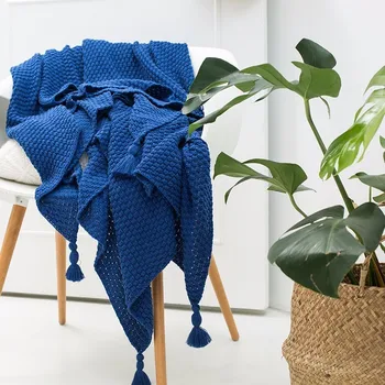 Multifunctional Leisure Blanket with Tassels For Beds Sofa 100% Cotton Solid Color Blue Nap Bedspread Shawl
Multifunctional Leisure Blanket with Tassels For Beds Sofa 100% Cotton Solid Color Blue Nap Bedspread Shawl