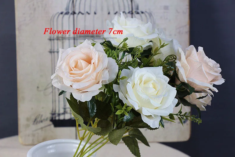 roses artificial flower bouquet wedding home decor (27)