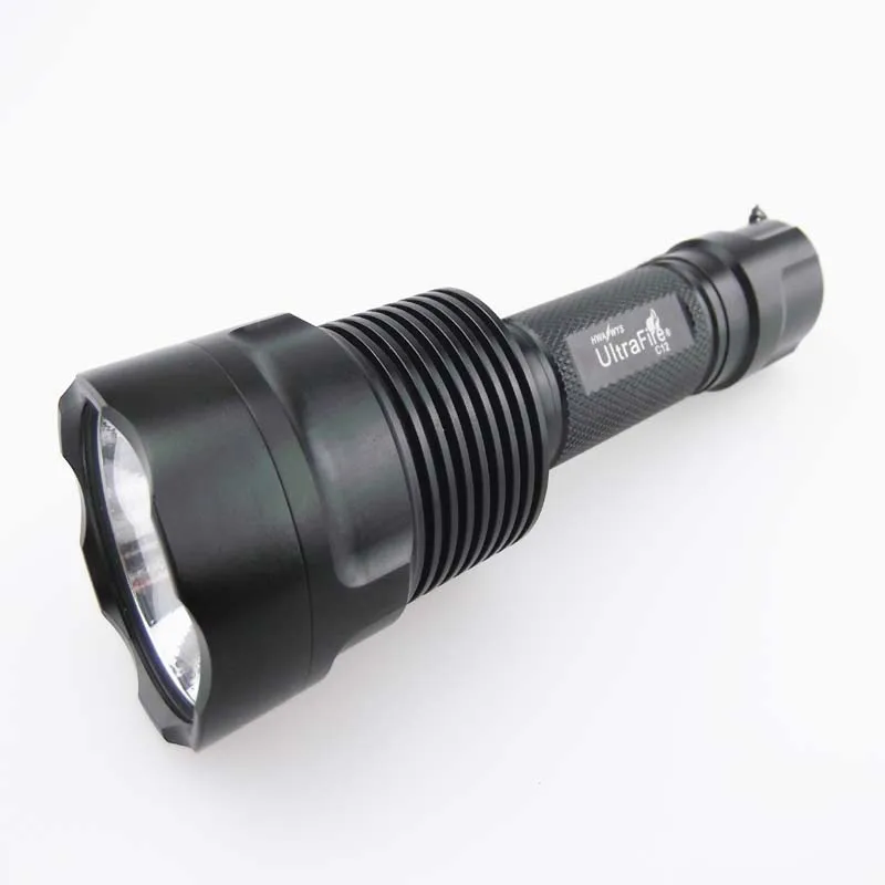 

U-F C12 CREE XM-L2 U3 1800lm Cool White Light 3-Mode High>Middle>Low OP LED Flashlight (1 x 18650)