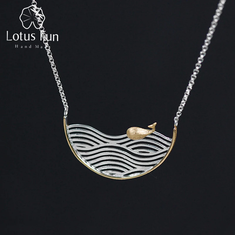 Lotus Fun Real 925 Sterling Silver Handmade Designer Fine Jewelry Collares Swimming Fish Necklace for Women Acessorio Collier
Lotus Fun Real 925 Sterling Silver Handmade Designer Fine Jewelry Collares Swimming Fish Necklace for Women Acessorio Collier