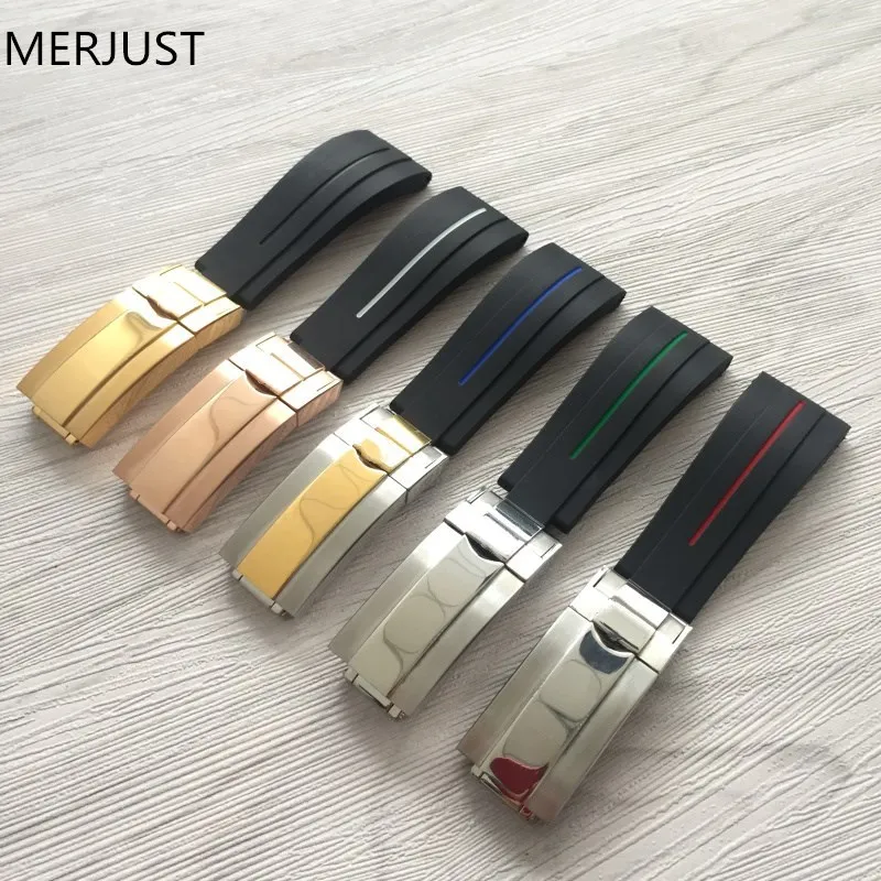 MERJUST Brands 20mm Black Blue Green White Mens Silicone Rubber GMT Watch Band Strap For Daytona Submarine ROL Sub-mariner
MERJUST Brands 20mm Black Blue Green White Mens Silicone Rubber GMT Watch Band Strap For Daytona Submarine ROL Sub-mariner
