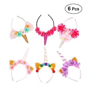 6PCS Unicorn Horn Headband Elastic Convenient Colorful Unicorn Headband Beautiful Fantastic Hair Loop for School Brithday Party
6PCS Unicorn Horn Headband Elastic Convenient Colorful Unicorn Headband Beautiful Fantastic Hair Loop for School Brithday Party