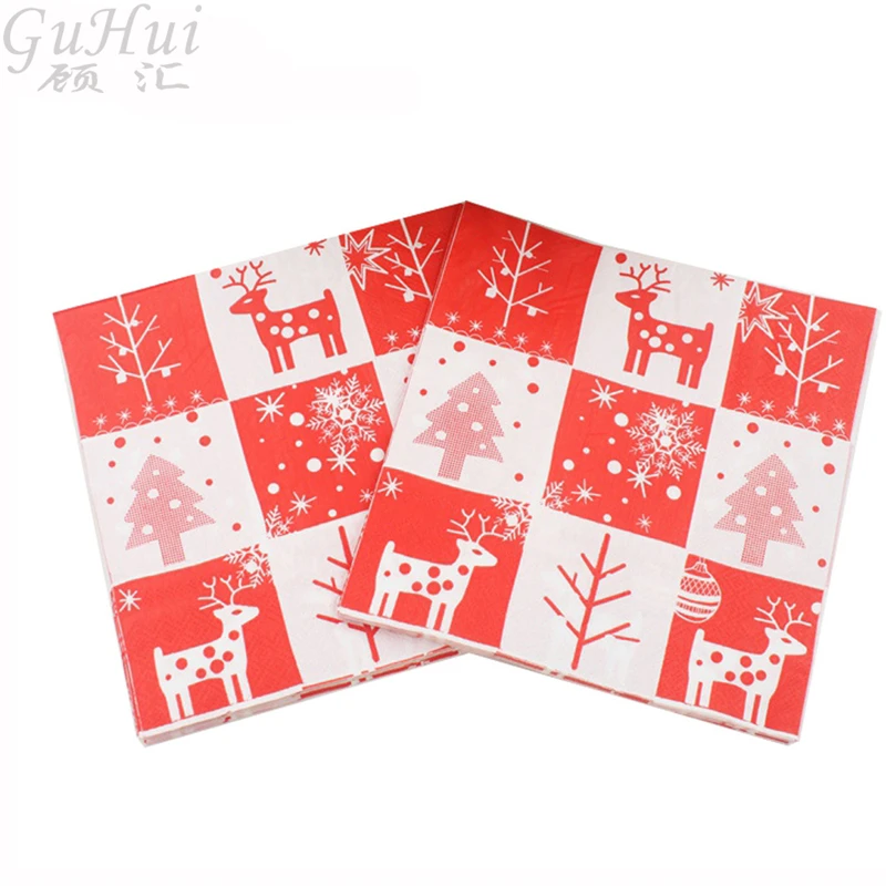 100Pcs Red and White Plaid Deer Christmas Tree Tissue Disposable Paper Napkin New Year Xmas Festivals Party Dining Table Decor
100Pcs Red and White Plaid Deer Christmas Tree Tissue Disposable Paper Napkin New Year Xmas Festivals Party Dining Table Decor