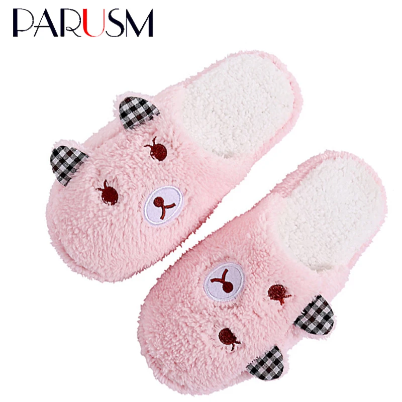 Brand Lovely Women Slippers Home Fluff Soft Cartoon Bear Slippers Indoor Flip Flop Girls Winter Warm Shoes Hotel Slippers
Brand Lovely Women Slippers Home Fluff Soft Cartoon Bear Slippers Indoor Flip Flop Girls Winter Warm Shoes Hotel Slippers