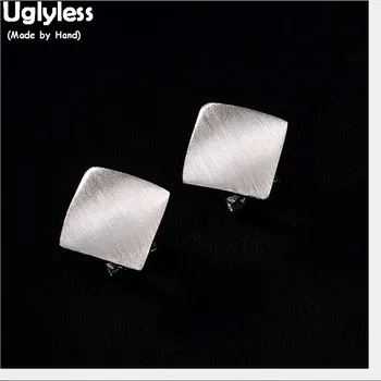 Uglyless Handmade Frosted Square Stud Earrings for Women Simple Fashion Geometric Fine Jewelry 100% Real Solid 925 Silver Studs
Uglyless Handmade Frosted Square Stud Earrings for Women Simple Fashion Geometric Fine Jewelry 100% Real Solid 925 Silver Studs