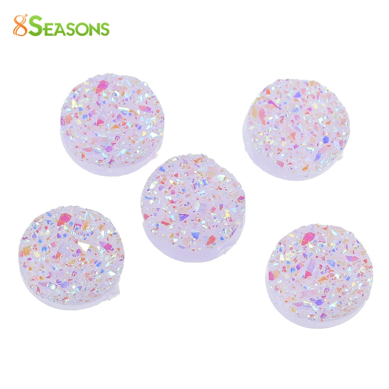 8SEASONS drusy Resin Dome Seals Cabochon Round Mauve AB Color 12mm( 4/8") Dia, 20 PCs
8SEASONS drusy Resin Dome Seals Cabochon Round Mauve AB Color 12mm( 4/8") Dia, 20 PCs