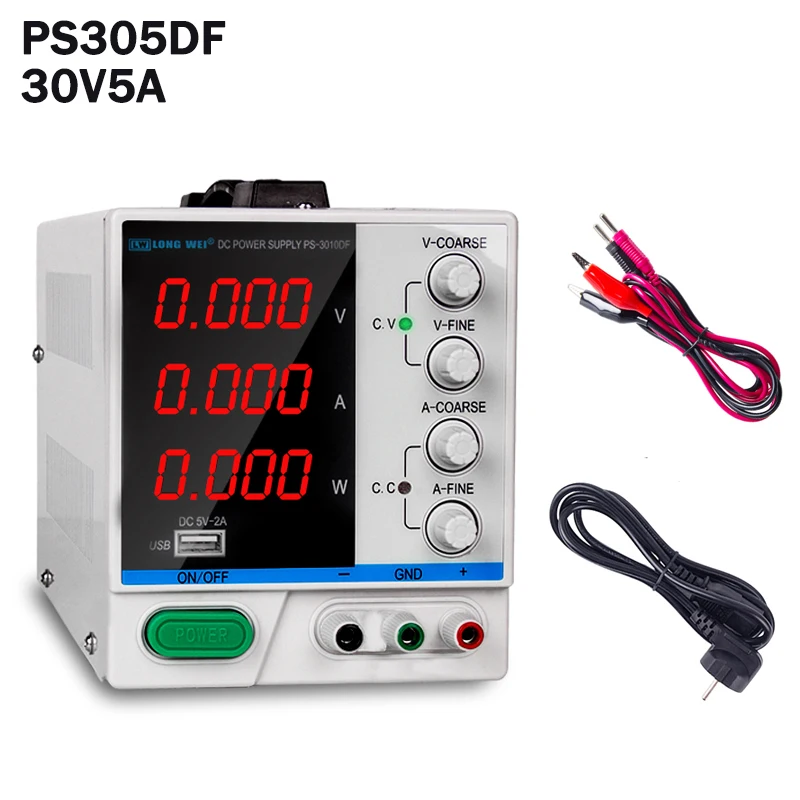 DC Power Supply 30V5A LED Digital Switching Voltage Regulators Lab Repair Tool Adjustable Power Source LWPS305DF
DC Power Supply 30V5A LED Digital Switching Voltage Regulators Lab Repair Tool Adjustable Power Source LWPS305DF