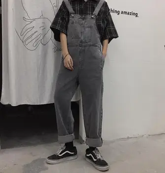 Harajuku Retro Pocket Overalls Loose Wide Leg Pants Washed Jeans 
Harajuku Retro Pocket Overalls Loose Wide Leg Pants Washed Jeans
