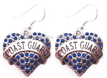 Newest Styles rhodium plated Coast Guard Blue Crystal Heart Earrings(E100071), 30pair a lot
Newest Styles rhodium plated Coast Guard Blue Crystal Heart Earrings(E100071), 30pair a lot