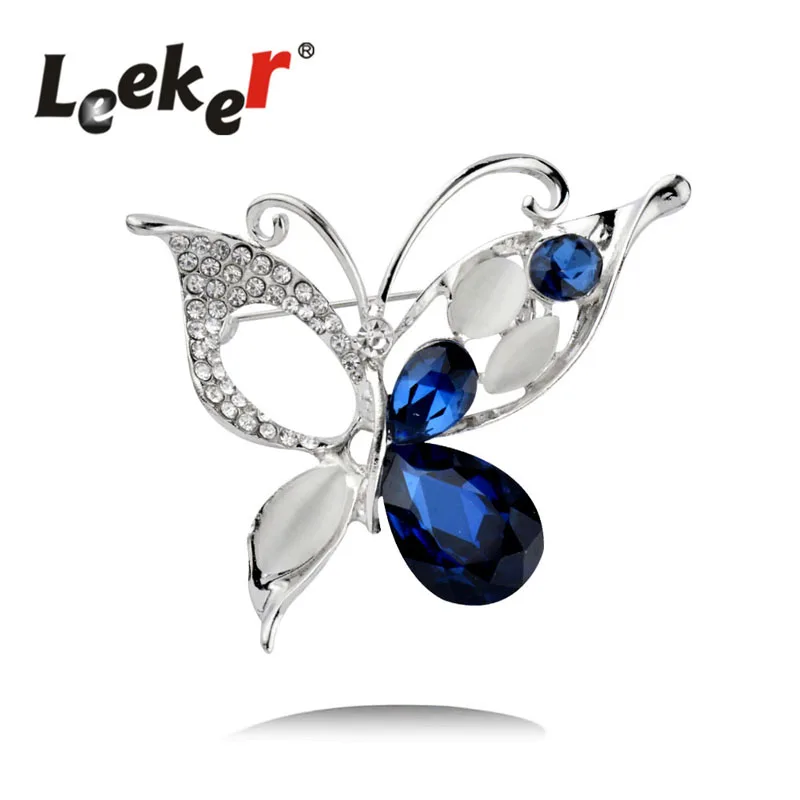 LEEKER Lovely Sliver Color Animal Blue Cubic Zirconia Butterfly Brooches Pins For Women Banquet Weddings Jewelry 022 LK9
LEEKER Lovely Sliver Color Animal Blue Cubic Zirconia Butterfly Brooches Pins For Women Banquet Weddings Jewelry 022 LK9