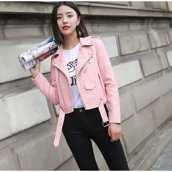Faux Biker Short Coat Soft Turn-Down Collar Female Leather Tops Leather Jacket for Women Fashion PU Jackets Solid Motorcycle
Faux Biker Short Coat Soft Turn-Down Collar Female Leather Tops Leather Jacket for Women Fashion PU Jackets Solid Motorcycle