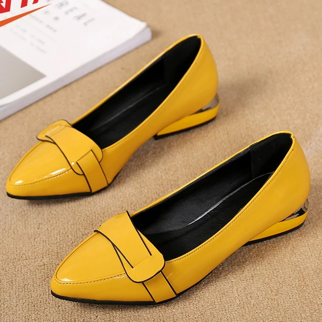 Spring Autumn Women Flats Patent Leather Shoes Women 39 S Shoes Female Yellow Red Office Lady Work Slip-On Casual Loafers Career
Spring Autumn Women Flats Patent Leather Shoes Women 39 S Shoes Female Yellow Red Office Lady Work Slip-On Casual Loafers Career