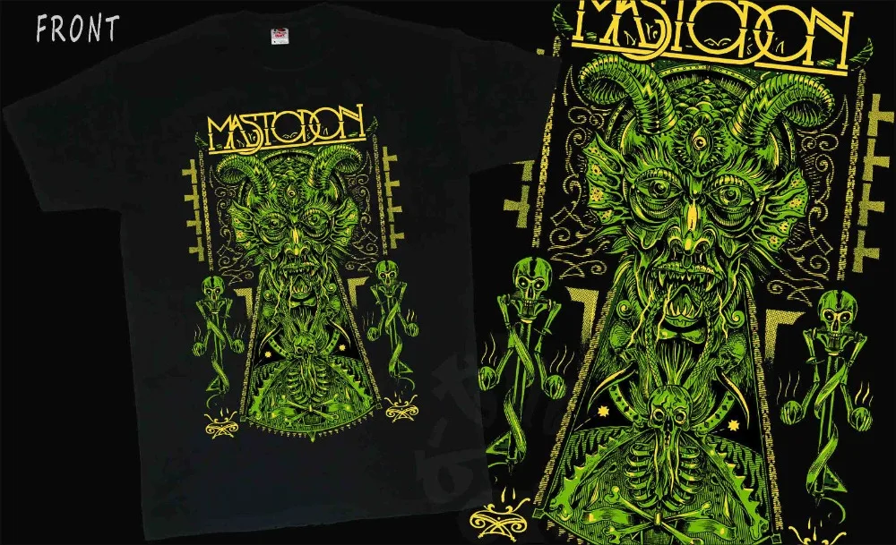 2018 короткий рукав хлопковые футболки Человек Костюмы Mastodon приветствуя войны