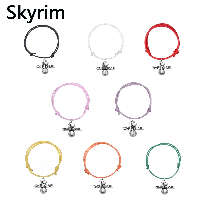 Skyrim 10pcs/lot Trendy Sporty Style Adjustable Wax Cord Bracelets With I V Volleyball Alphabets Fashion Charm Of Eight Colors
Skyrim 10pcs/lot Trendy Sporty Style Adjustable Wax Cord Bracelets With I V Volleyball Alphabets Fashion Charm Of Eight Colors