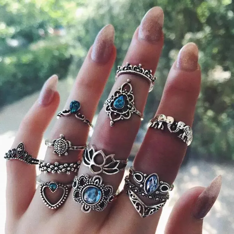 RAVIMOUR 13PCS Anillos Mujer Blue Crystal Turtle Heart Finger Rings for Women Midi Knuckle Ring Set Boho Turkish Vintage Jewelry
RAVIMOUR 13PCS Anillos Mujer Blue Crystal Turtle Heart Finger Rings for Women Midi Knuckle Ring Set Boho Turkish Vintage Jewelry