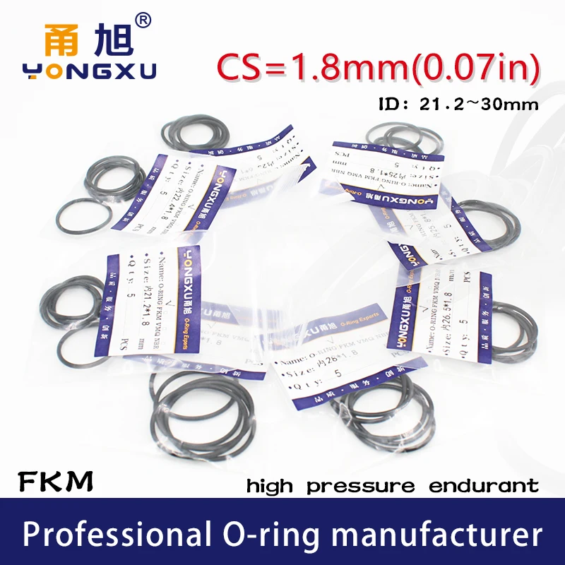 Уплотнительные кольца из фторкаучука, 5 шт./лот, черные FKM, CS1.8mm ID21.2/22,4/23,6/25/25/8/26.5/28/30*1,8 мм, уплотнительное кольцо, прокладка, шайба
Уплотнительные кольца из фторкаучука, 5 шт./лот, черные FKM, CS1.8mm ID21.2/22,4/23,6/25/25/8/26.5/28/30*1,8 мм, уплотнительное кольцо, прокладка, шайба