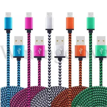 2m 6Ft 3M 10FT Aluminium Micro V8 5pin braided nylon fabric usb data charging cable accessory bundles for samsung s6 s7 for htc
2m 6Ft 3M 10FT Aluminium Micro V8 5pin braided nylon fabric usb data charging cable accessory bundles for samsung s6 s7 for htc