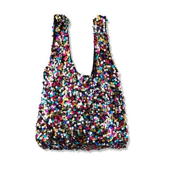 New Arrival Colorful Mermaid Sequins Hands Bags For Women Rainbow Sequin Beaded Vest Bag Female Casual Wrist Bag Japan Tote Lady
New Arrival Colorful Mermaid Sequins Hands Bags For Women Rainbow Sequin Beaded Vest Bag Female Casual Wrist Bag Japan Tote Lady