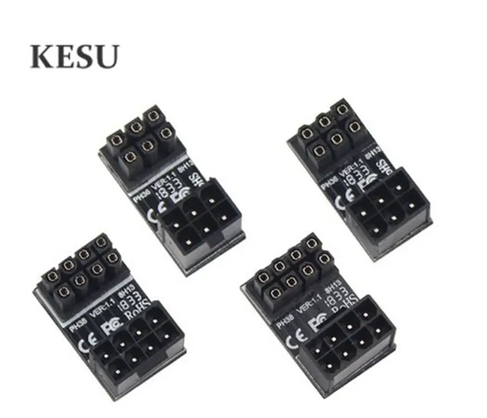 High quality Graphics video Card Power Connector 180 degree adapter with pcie PCI-e 6Pin 6-Pin 8Pin 8-Pin male female connecotor
High quality Graphics video Card Power Connector 180 degree adapter with pcie PCI-e 6Pin 6-Pin 8Pin 8-Pin male female connecotor