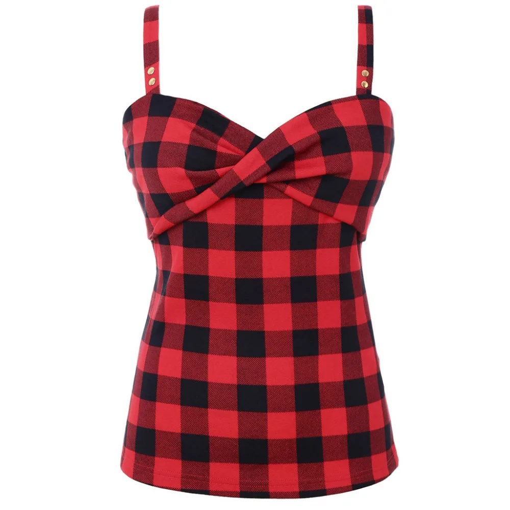 Plus Size Plaid Twist Front Tank Top Women Sexy Spaghetti Strap Sleeveless Camis Summer Casual Tanks Women'S Tops Summer Cropped
Plus Size Plaid Twist Front Tank Top Women Sexy Spaghetti Strap Sleeveless Camis Summer Casual Tanks Women'S Tops Summer Cropped