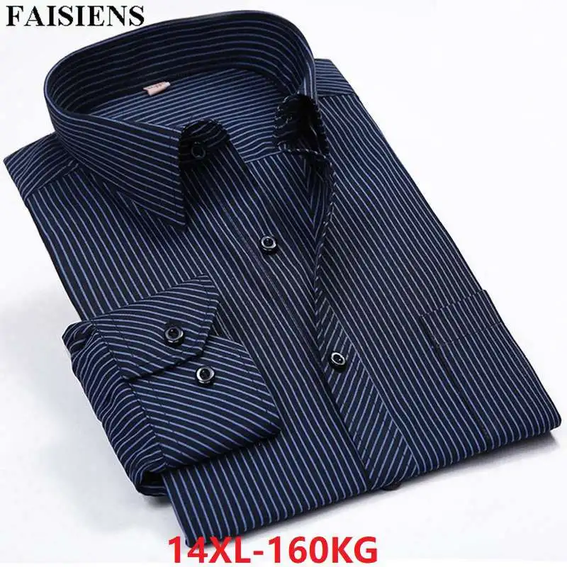 FAISIENS Autumn Summer Men Plus Size Big Shirt Striped 8XL 9XL 10XL 12XL 14XL Business Long Sleeve Cotton Dress Shirt
FAISIENS Autumn Summer Men Plus Size Big Shirt Striped 8XL 9XL 10XL 12XL 14XL Business Long Sleeve Cotton Dress Shirt