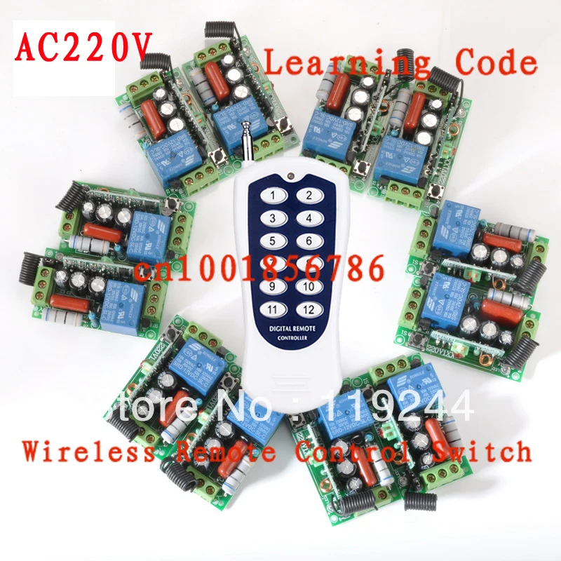 220V 12CH Wireless Remote Control Switch System Toggle Momentary Latched Light/Lamp LED SMD Access Remote Control System ON OF
220V 12CH Wireless Remote Control Switch System Toggle Momentary Latched Light/Lamp LED SMD Access Remote Control System ON OF