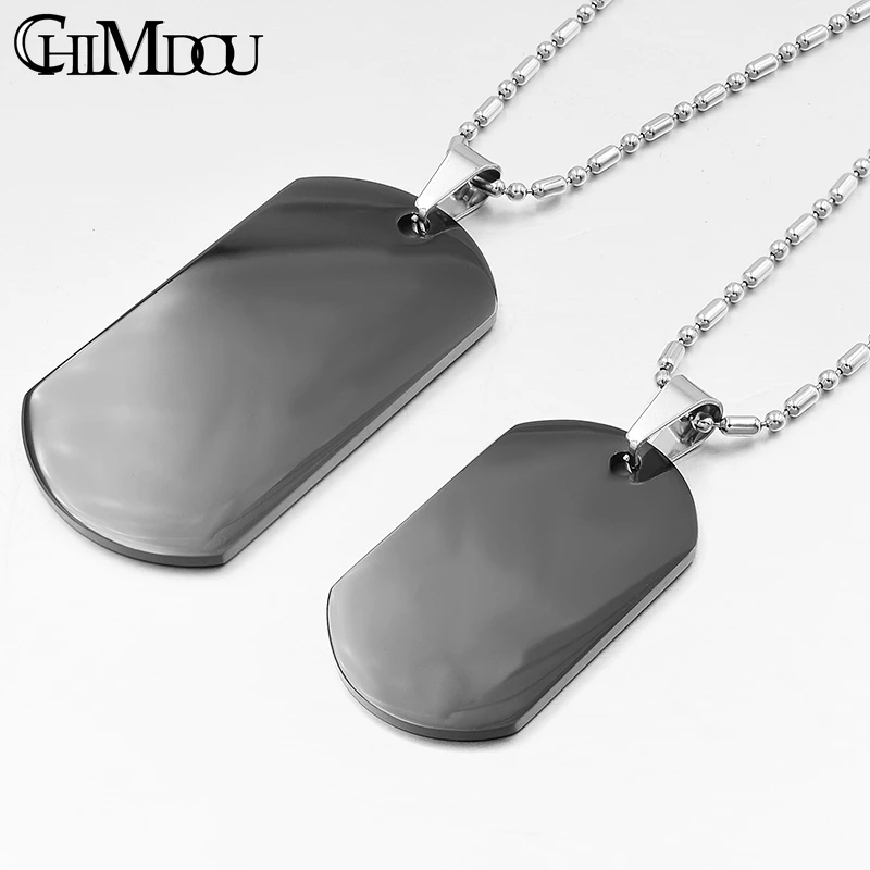 CHIMDOU 2019 Hot Sale Dog Tag Black 316 Stainless Steel Pendant Necklace metal stamping blanks tags military Soldiers rock KJP13
CHIMDOU 2019 Hot Sale Dog Tag Black 316 Stainless Steel Pendant Necklace metal stamping blanks tags military Soldiers rock KJP13