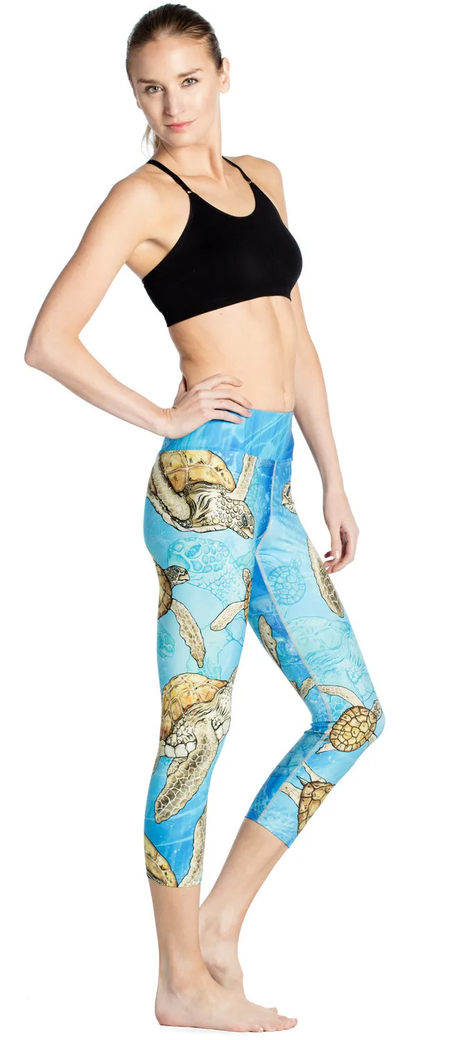 Elastic Blue Cartoon Turtle Athletic Yoga Leggings Capris Women Sport Running Jogging Capris Leggings
Elastic Blue Cartoon Turtle Athletic Yoga Leggings Capris Women Sport Running Jogging Capris Leggings