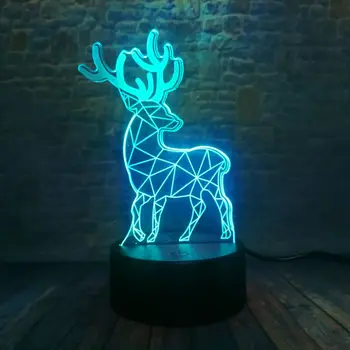 Luminous 3D Illusion LED Nightlight 7 Colorful Change Light Desk Lamp Christmas Deer Animal Figure Model Toys
Luminous 3D Illusion LED Nightlight 7 Colorful Change Light Desk Lamp Christmas Deer Animal Figure Model Toys