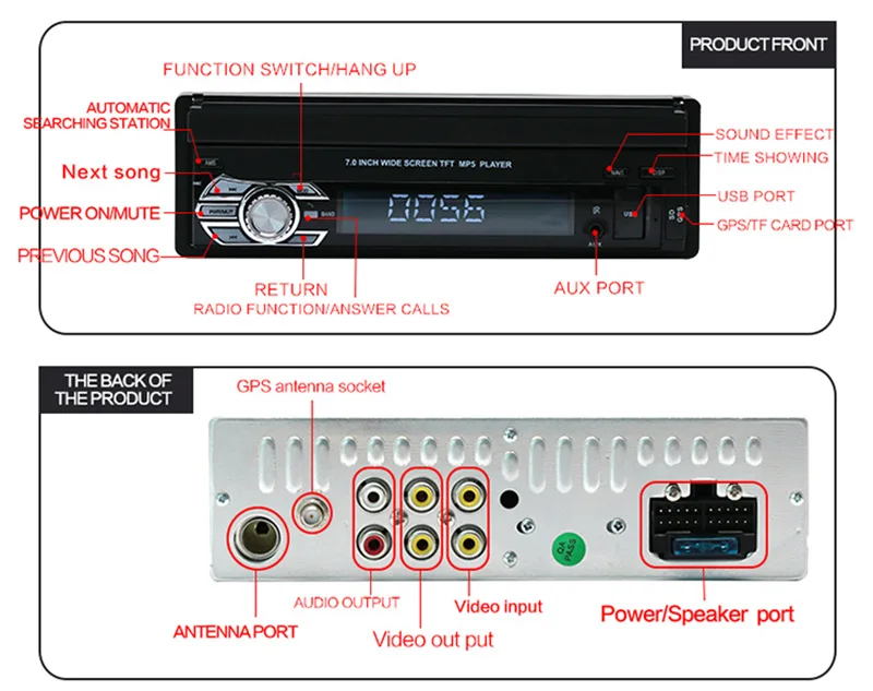 Excellent Retractable 1 Din Car Radio with gps and screen touch Multimedia Car Player 7" Auto Radio Stereo FM Bluetooth MP5 Audio Player 4 Excellent Retractable 1 Din Car Radio with gps and screen touch Multimedia Car Player 7" Auto Radio Stereo FM Bluetooth MP5 Audio Player 4
