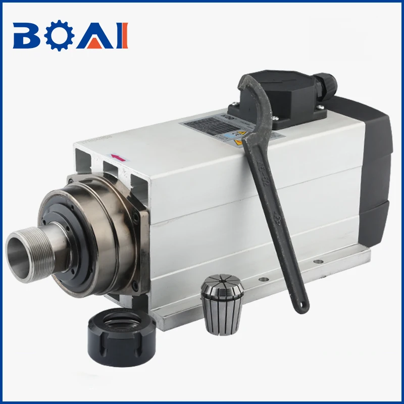 HQD 6kw square air-cooled forward engraving machine spindle motor Four-bearing woodworking machine accessories
HQD 6kw square air-cooled forward engraving machine spindle motor Four-bearing woodworking machine accessories