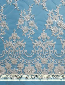 Ivory lace fabric with beads sequins handmade wedding dress lace fabric for ladies dress
Ivory lace fabric with beads sequins handmade wedding dress lace fabric for ladies dress