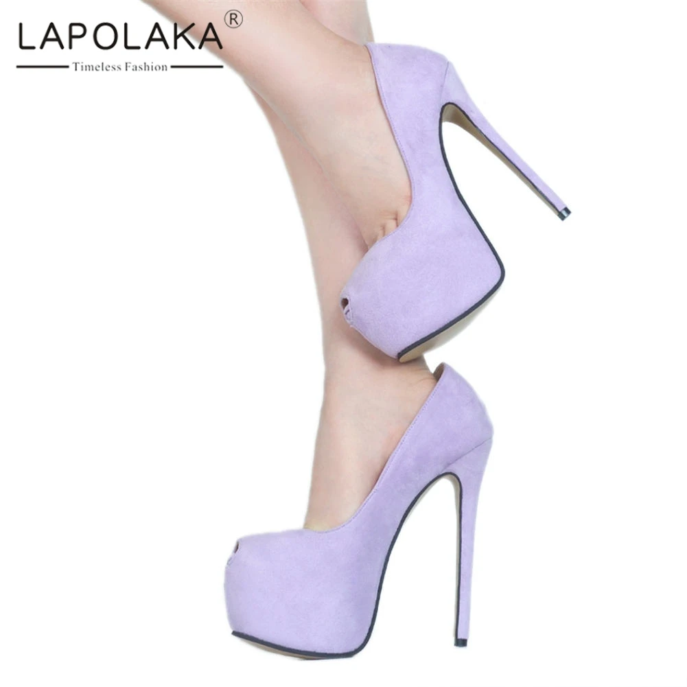 Lapolaka Brand Sexy Big Size 35-47 Party Wedding Brides Peep Toe Women Shoes High Heels Platform Shoes Woman Flock Pumps Women
Lapolaka Brand Sexy Big Size 35-47 Party Wedding Brides Peep Toe Women Shoes High Heels Platform Shoes Woman Flock Pumps Women
