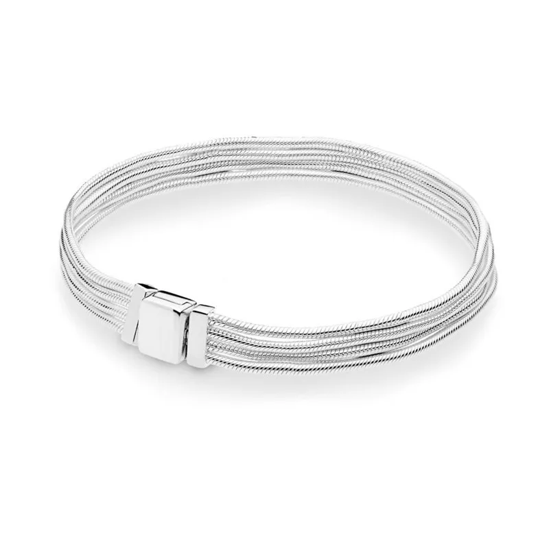 2019 New 925 Sterling Silver Bead Charm Bangle Fit Original Pandora Reflexions Multi Snake Chain Bracelet for Women DIY Jewelry
2019 New 925 Sterling Silver Bead Charm Bangle Fit Original Pandora Reflexions Multi Snake Chain Bracelet for Women DIY Jewelry