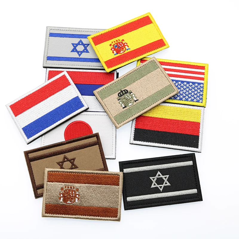 3D Embroidery Spain USA UK Japan Israel Germany Korea Egypt Flag Sticker Clothes Headband Backpack DIY Applique Sticker
3D Embroidery Spain USA UK Japan Israel Germany Korea Egypt Flag Sticker Clothes Headband Backpack DIY Applique Sticker