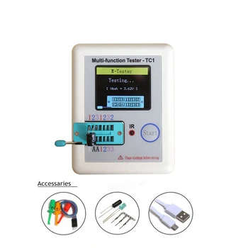 Transistor Tester TFT Diode Triode Capacitance Meter LCR ESR NPN PNP MOSFET LCR TC1 3.5 inch TFT
Transistor Tester TFT Diode Triode Capacitance Meter LCR ESR NPN PNP MOSFET LCR TC1 3.5 inch TFT