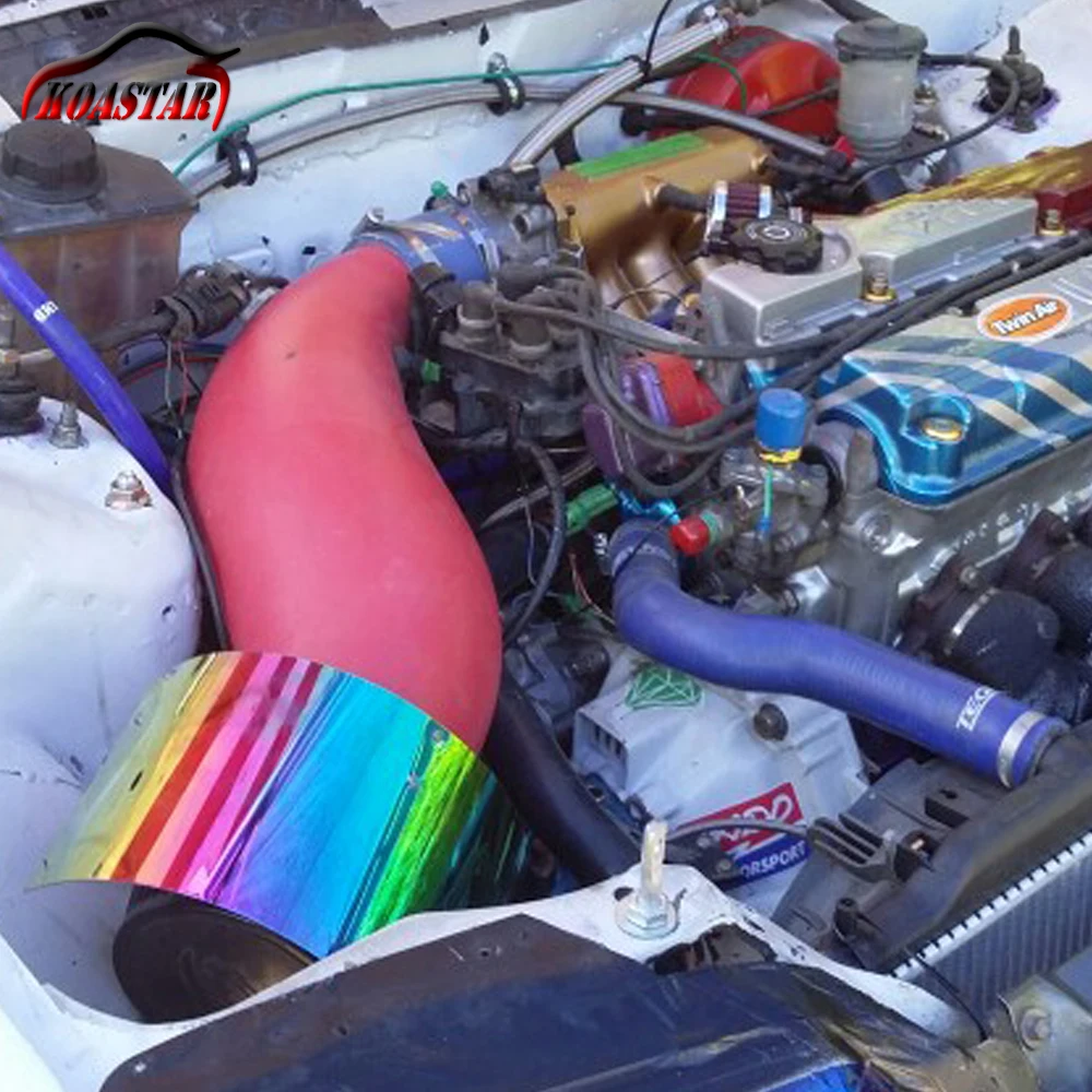 92 95 Honda Civic 93 97 Del Sol Si D16 Cold Air Intake Cone Filter System Red Rainbowlands Lk