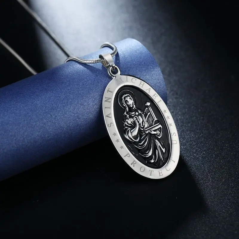Vintage Jesus Medal Pendant Stainless Steel with Snake Chain Protect Saint Michael Necklaces & Pendants for Women Men Jewelry
Vintage Jesus Medal Pendant Stainless Steel with Snake Chain Protect Saint Michael Necklaces & Pendants for Women Men Jewelry