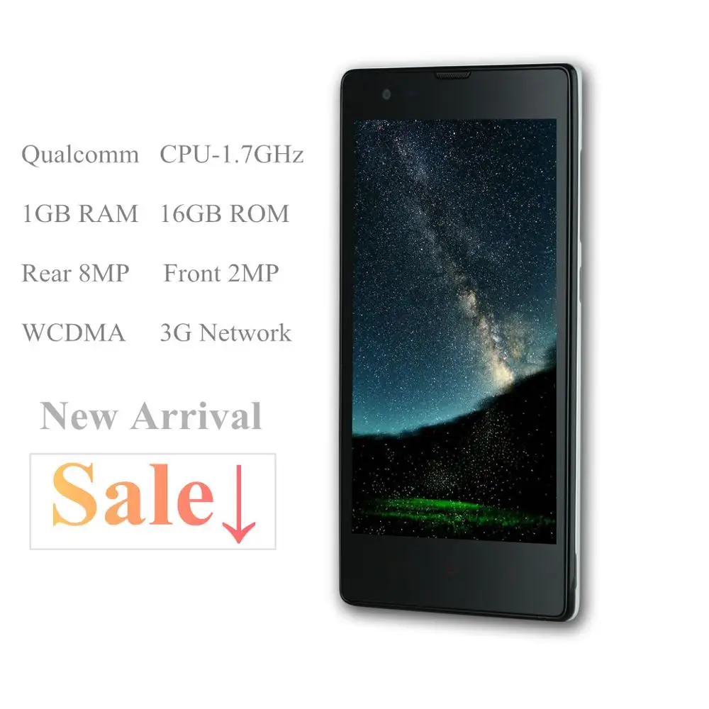 Mobile Phone Qualcomm-CPU 1.7GHz 1G RAM 16G ROM 8MP Camera Android Smartphone 3G WCDMA Celular HD 1280X720
Mobile Phone Qualcomm-CPU 1.7GHz 1G RAM 16G ROM 8MP Camera Android Smartphone 3G WCDMA Celular HD 1280X720