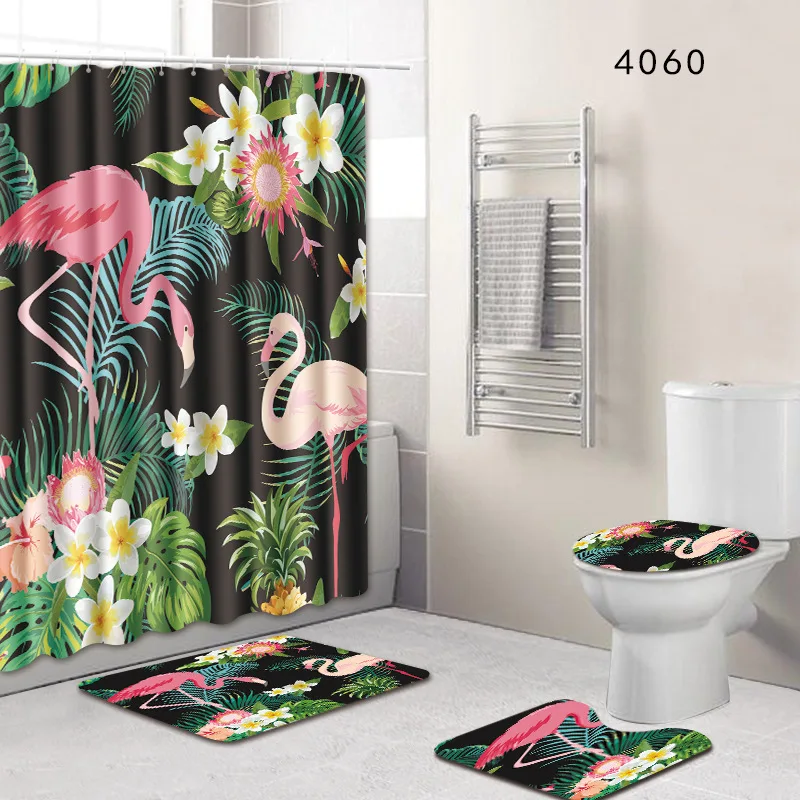 Flamingo 4pcs Shower Curtains + Bath Mat + Contour Rug + Toilet Lid Cover Set Carpet Bathroom Anti Slip 50x80cm Mats Foot Pad
Flamingo 4pcs Shower Curtains + Bath Mat + Contour Rug + Toilet Lid Cover Set Carpet Bathroom Anti Slip 50x80cm Mats Foot Pad
