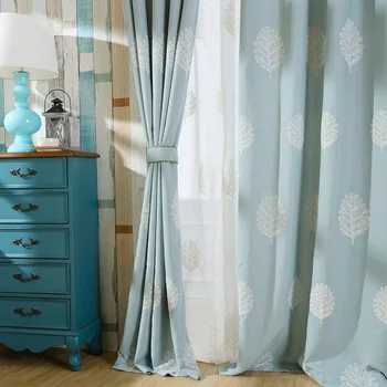 Cotton Linen Pastoral Embroidered Tree Cloth Blackout Curtain for Living Room Bedroom Window Tulle Curtain
Cotton Linen Pastoral Embroidered Tree Cloth Blackout Curtain for Living Room Bedroom Window Tulle Curtain