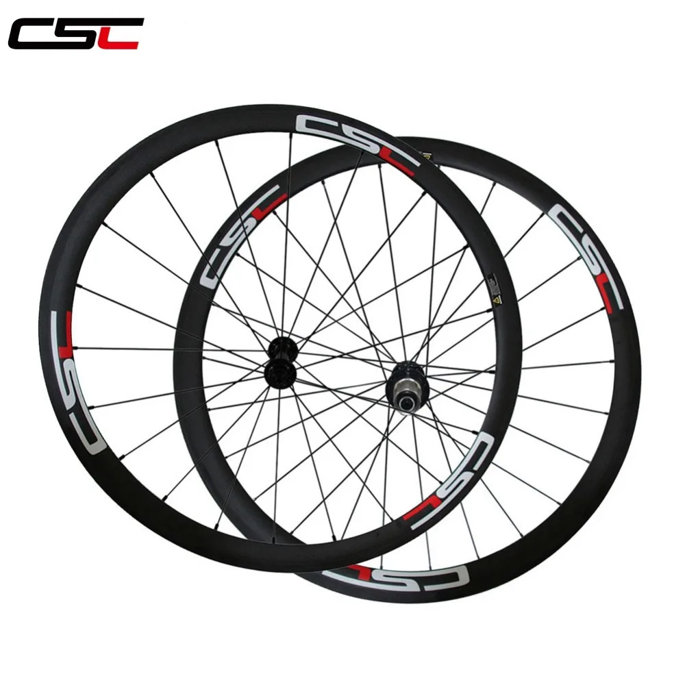 CSC Tubeless carbon bike wheels U 25mm width 38mm road wheelset with powerway R13 hub sapim spokes
CSC Tubeless carbon bike wheels U 25mm width 38mm road wheelset with powerway R13 hub sapim spokes