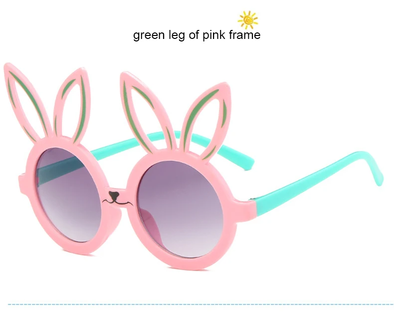 Cute rabbit shape Flexible Kids Sunglasses Polarized Child Baby Safety Sun Glasses UV400 Eyewear Shades Infant1 (7)