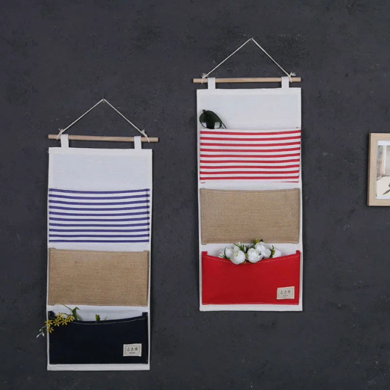 Linen Cotton Fabric Wall Door Closet Hanging Storage Bag 3 Pockets Over The Door Stripe Splice Organizer For Bathroom Bedroom
Linen Cotton Fabric Wall Door Closet Hanging Storage Bag 3 Pockets Over The Door Stripe Splice Organizer For Bathroom Bedroom