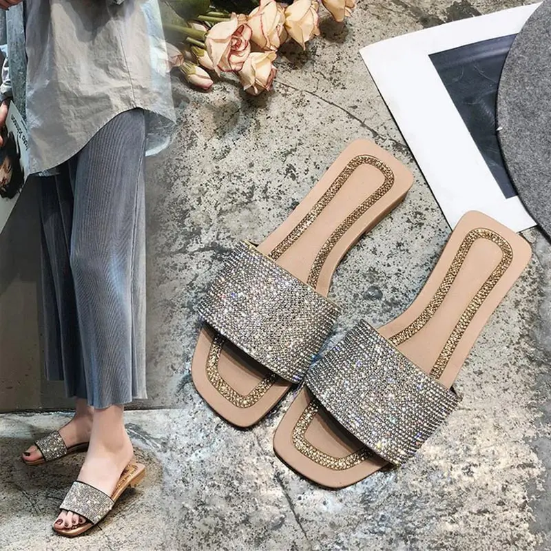 2019 Women Slippers Crystal Flat Slides Summer Ladies Slip On Comfort Casual Bling Shoes New Female Fashion Footwear
2019 Women Slippers Crystal Flat Slides Summer Ladies Slip On Comfort Casual Bling Shoes New Female Fashion Footwear
