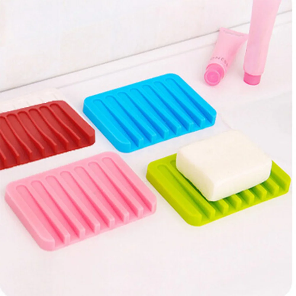 1PC New Fashional & Creative Silicone Flexible Soap Dish Storage Soap Holder Drain Plate Tray Bathroom Accessories
1PC New Fashional & Creative Silicone Flexible Soap Dish Storage Soap Holder Drain Plate Tray Bathroom Accessories