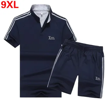 Oversize 9XL Tracksuit Men Sets 2019 Summer Two Piece Set Men Short Sleeve Striped T shirts + Shorts Male Sporting Suits
Oversize 9XL Tracksuit Men Sets 2019 Summer Two Piece Set Men Short Sleeve Striped T shirts + Shorts Male Sporting Suits