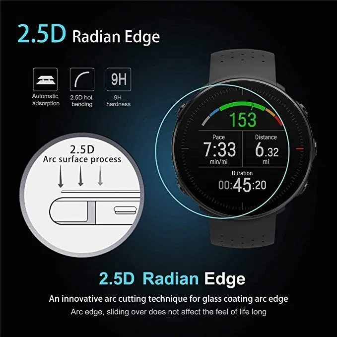 2Pack 0.3mm 2.5D 9H Tempered Glass For Polar Vantage V M Smart watch Screen Protector For Polar Vantage V M Scratch Proof Glass
2Pack 0.3mm 2.5D 9H Tempered Glass For Polar Vantage V M Smart watch Screen Protector For Polar Vantage V M Scratch Proof Glass